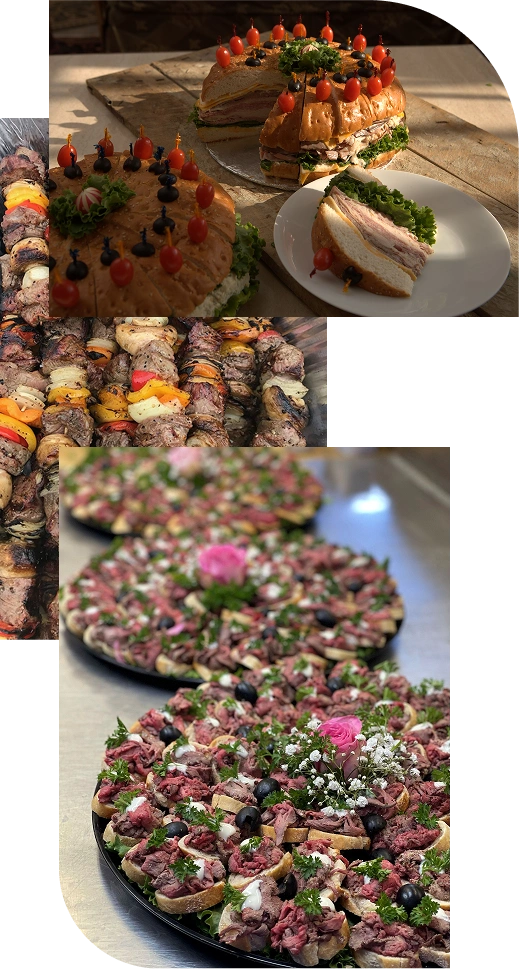 Assorted catering platters