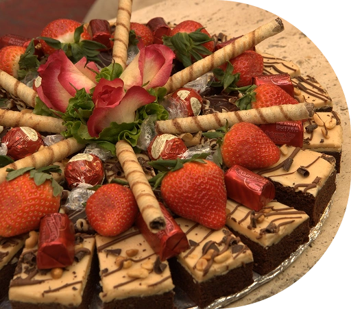 dessert tray brownie