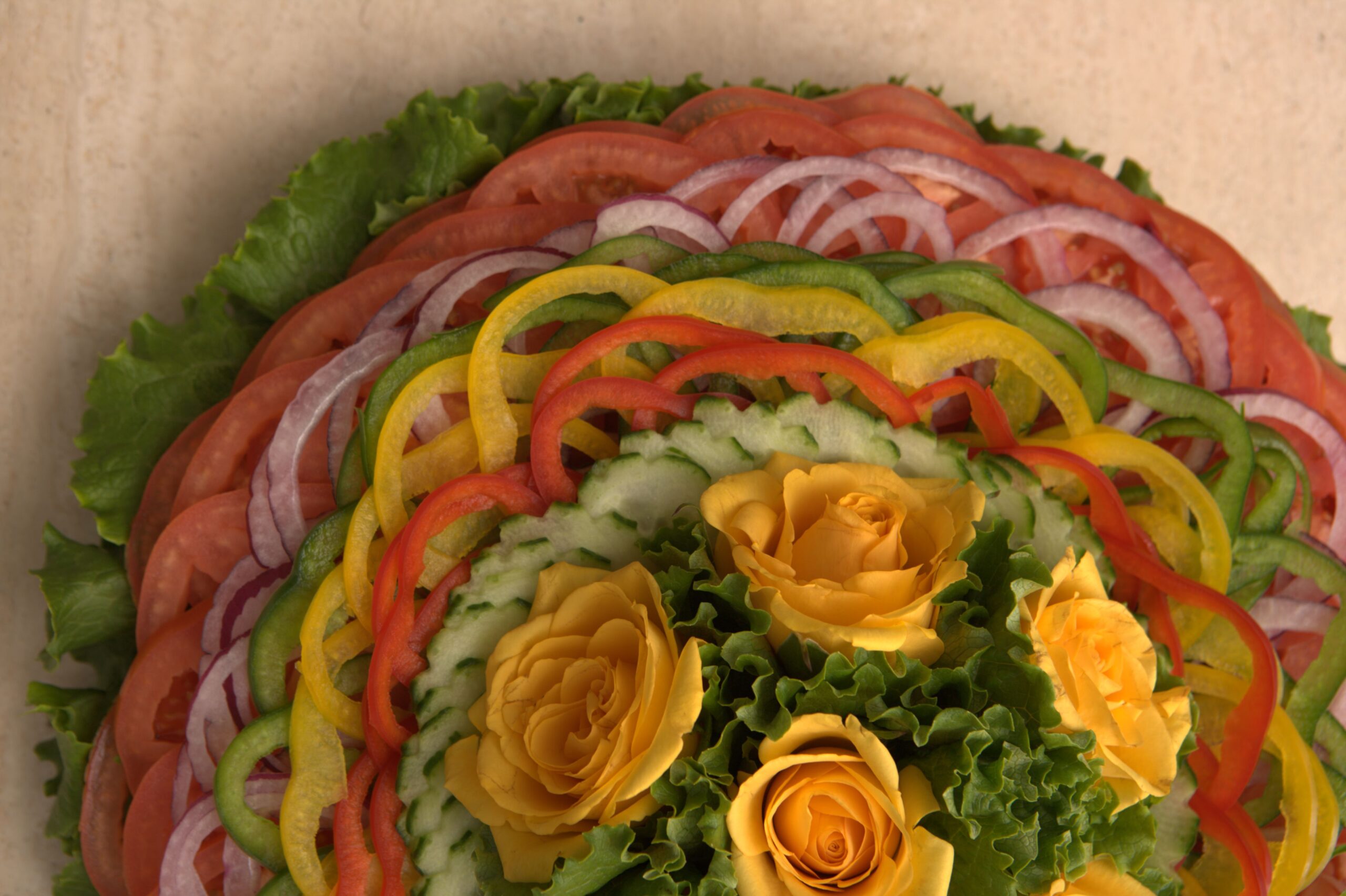 tomato cucumber onion green pepper