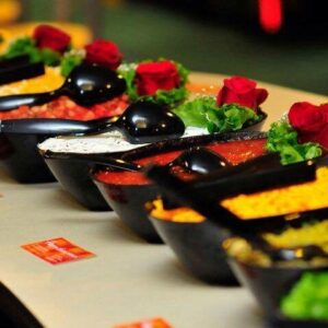 taco bar combo meal garnished fresh buffet